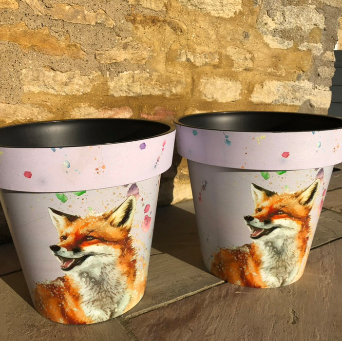 Fox Planter Pair