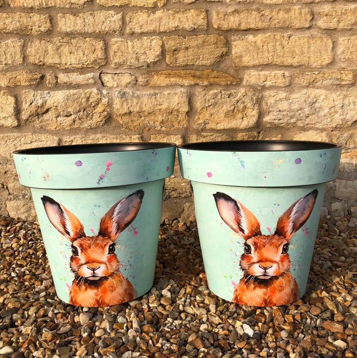 Harry Hare Planter Pair