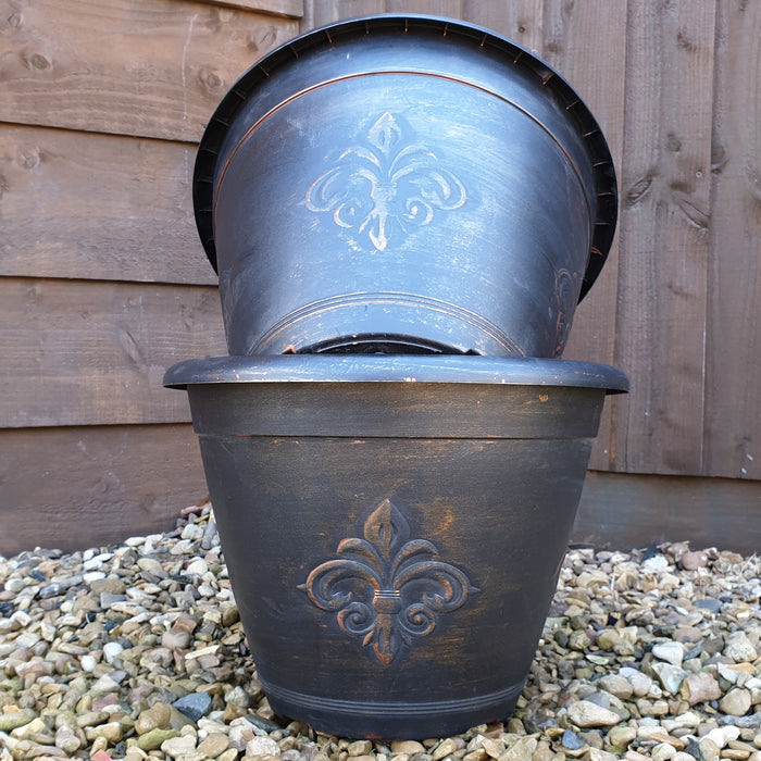 Fleur Des Lys Planter Pair Copper - Plants2Gardens