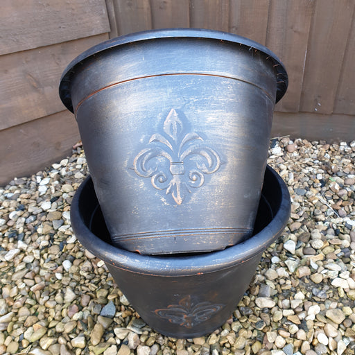 Fleur Des Lys Planter Pair Copper - Plants2Gardens