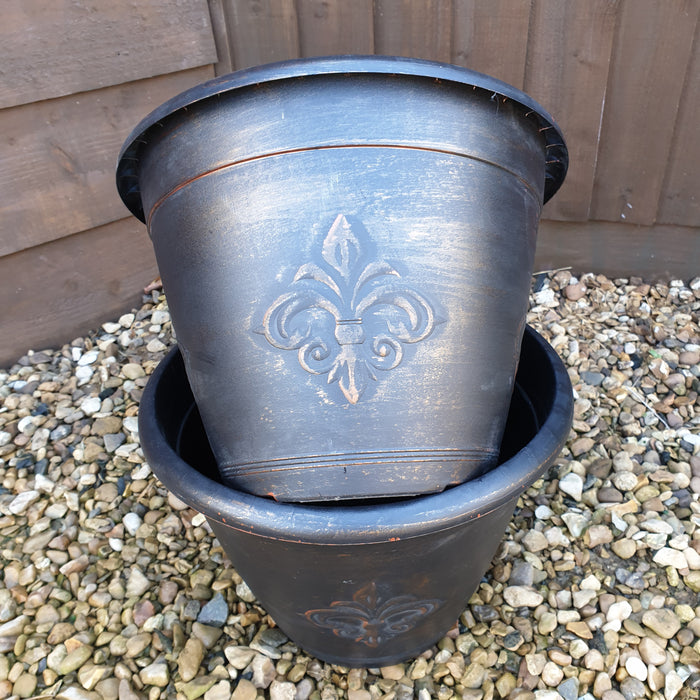 Fleur Des Lys Planter Pair Copper - Plants2Gardens